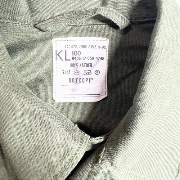 Vtg Green Dutch Netherlands Military Army Jacket Shirt Rotkopf Large - Picture 7 of 11